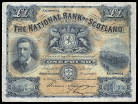 Scotland, The National Bank of Scotland Ltd, One Pound, 1 January 1907, E 620824, printed signature of Thomas Shaw,...