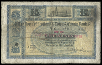 Scotland, The North of Scotland & Town & County Bank Ltd, Five Pounds, 1 March 1910, A 0062/0850, signatures of R.L....