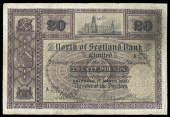 Scotland, North of Scotland Bank Ltd, Twenty Pounds, 1 March 1930, A 0091/0232, printed signature of Harvey Smith,...