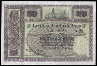 Scotland, North of Scotland Bank Ltd, Twenty Pounds, 1 March 1934, A 0120/0330, printed signature of Harvey Smith,...