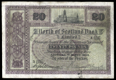 Scotland, North of Scotland Bank Ltd, Twenty Pounds, 1 March 1934, A 0127/0688, printed signature of Harvey Smith,...