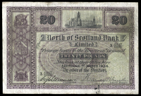 Scotland, North of Scotland Bank Ltd, Twenty Pounds, 1 March 1934, A 0127/0688, printed signature of Harvey Smith,...