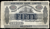 Ireland, Northern Bank Ltd, Fifty Pounds, 5 August 1914, no. 2348, signature of S.W. Knox (NR 64; Pick 175). A 10mm...