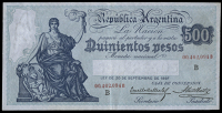 Argentina, Republica Argentina, Five Hundred Pesos, 1929-30, 00462094 B (Pick 248b). Good very fine 	£120-150