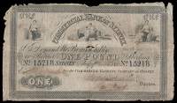 Australia, Commercial Bank Of Sydney, One Pound, 18 March 1852, no. 15218, uniface (Vort-Ronald –). Damaged along...