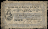 Australia, The Provincial and Suburban Bank Ltd, Five Pounds, fictitious date 18 May 1893, Melbourne, no. 98772...