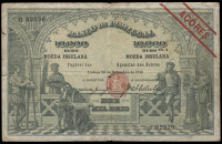 Azores, Banco de Portugal, Ten Milréis Ouro, 30 September 1910, G 02336, stamped Açores once across top right...