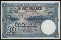 Belgian Congo, Banque du Congo Belge, Twenty Francs, 10 April 1946, X 243088 (Pick 15E). Good very fine 	£80-100


