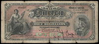 Bolivia, Banco del Commercio, Ten Bolivianos, 1 January 1900, no. 004613 (Pick S133); Vale De Teroreria, One...