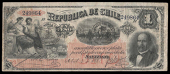 Chile, Republica de Chile, One Peso, 5 April 1881, no. 249864 (Pick 1). Good fine 	£150-200