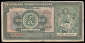 Czechoslovakia, Republika Ceskoslovenská, One Hundred Korun, 14 January 1920, no. 396537 (Pick 17a). Fine 	£80-100
