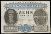 Germany, Die Frankurter Bank, Ten Gulden, 1 January 1855, no. 185 (Pick S215). Good very fine 	£400-600