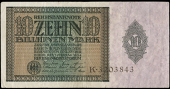 Germany, Reichsbank, Ten Billionen Mark, 1 February 1924, K 3203843 (Pick 137). Very fine to good very fine 	£120-150