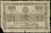 Hong Kong, The Hong Kong & Shanghai Banking Corporation, One Dollar, 31 December 1873, no. 269688, printed signature...