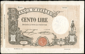 Italy, Banca d’Italia, One Hundred Lire, 12 February 1921, H 3580768, Stringher-Sacchi signatures, black text...