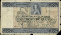 Netherlands, De Nederlandsche Bank, Five Hundred Gulden, 2 December 1930, AB 045040, Delprat-Vissering signatures...