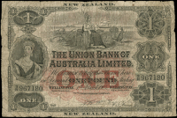 New Zealand, The Union Bank of Australia Ltd, One Pound, 1 March 1905, Wellington, 3/N 967180 (Pick S362b). Very...