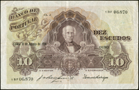 Portugal, Banco de Portugal, Ten Escudos, 31 August 1926, 1BF 06870 (Pick 121). Very fine 	£150-200