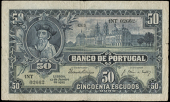 Portugal, Banco de Portugal, Fifty Escudos, 13 January 1925, 1NT 02662 (Pick 136). A 5mm tear in right edge and ink...