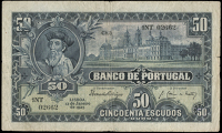 Portugal, Banco de Portugal, Fifty Escudos, 13 January 1925, 1NT 02662 (Pick 136). A 5mm tear in right edge and ink...