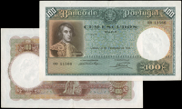 Portugal, Banco de Portugal, One Hundred Escudos (2), both 21 February 1935, OB 11565-6 (Pick 150) [2]. About...