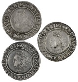 Elizabeth I (1558-1603), Third issue, Sixpences (3), 1566, mm. lion (long both sides, long on obv. only, long on...
