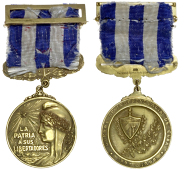 Independence, 1898, gold and silver award medals, with suspenders and original ribbons [2]. Extremely fine and...