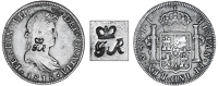 British Honduras, ——— Dollar, MEXICO, Ferdinand VII, 8 Réales, 1818jj, Mexico City, obv. countermarked with...