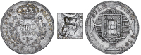 British Honduras, ——— Brazil, John VI, 960 Réis, 1820r, Rio, overstamped on a Spanish-American 8 Réales...