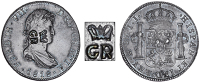 British Honduras, ——— Dollar, MEXICO, Ferdinand VII, 8 Réales, 1818jj, Mexico City, obv. countermarked with...