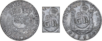 Jamaica, ——— Dollar, MEXICO, Ferdinand VI, 8 Réales, 1758mm, Mexico City, both sides centrally countermarked...