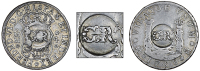 Jamaica, ——— Half-Dollar (valued at Three Shillings and Fourpence), MEXICO, Ferdinand VI, 4 Réales, 1758mm,...