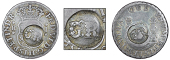 Jamaica, ——— Réal (valued at Ten Pence), viceroyalty of peru, Ferdinand VI, Réal, 1757jm, Lima, both sides...