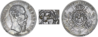 Cuba, MEXICO, Maximilian, Peso, 1866, Mexico City, rev. countermarked with incuse key (long variety), 26.81g/413.7gr...