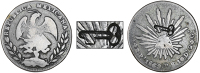 Cuba, MEXICO, Second Republic, 4 Réales, 1869ps, Potosi, obv. countermarked with incuse key (long variety),...