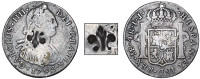 Puerto Rico, ——— Half-Dollar, viceroyalty of peru, Charles IIII, 4 Réales, 1793ij, Lima, holed near edge and...