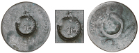 St. Maarten, ——— One Stuiver (perhaps c. 1805), a Cayenne 2 Sous, obv. countermarked sm raised within a beaded...