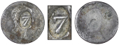 St. Bartholomew (St. Barts), ——— Seven Stuivers (c. 1821), FRANCE, Napoléon, Half-Franc [1802-7], obv....