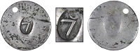 St. Bartholomew (St. Barts), ——— Seven Stuivers (c. 1834), a Spanish-American Réal, one side countermarked...