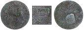 St. Bartholomew (St. Barts), One Stuiver, a counterfeit Cayenne 2 Sous, obv. countermarked with a crown raised...