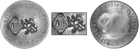 St. Bartholomew (St. Barts), Montserrat-St. Barts, Authority of 30 December 1808, Eighteen Stuivers, MEXICO, Charles...