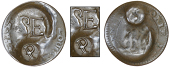 St. Eustatius (Statia), Authority of December 1809, One Stuiver, a Cayenne 2 Sous, obv. countermarked with se raised...