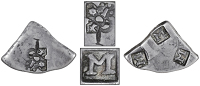 Montserrat, Tortola-Montserrat, Countermarking action in the Virgin Islands prior to 1801, Quarter-Dollar, a cut...