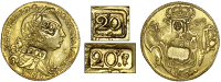 Guadeloupe, ——— Twenty Livres per gros, Brazil, Joseph I, counterfeit 6,400 Réis, 1765, Rio, obv....