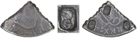 Guadeloupe, British Administration, Authority of February 1813, Two Livres, Five Sous, MEXICO, Charles IIII, a cut...