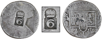 Dominica, ——— Six Bitts, Charles IIII, a circular centre segment from a Spanish-American 8 Réales, obv....