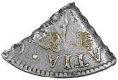 Martinique, ——— Three Escalins or ‘Moco’, MEXICO, a lightweight cut quarter segment of an 8 Réales,...