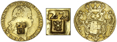 Martinique, Authority of September 1805, Twenty-Two Livres per gros, Portugal, John V, Two Escudos, 1735, Lisbon,...