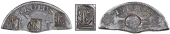 St. Lucia, ——— Six Escalins, previously Four Escalins, Charles III, a lightweight cut half segment of a...