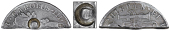 St. Lucia, ——— Four Escalins, Charles III, a lightweight cut half segment of a Spanish-American 8 Réales,...